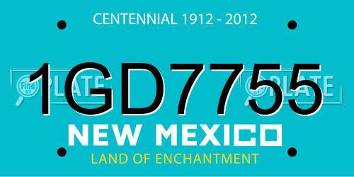 1GD7755 New Mexico License Plate