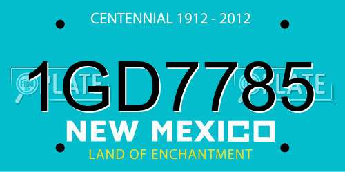 1GD7785 New Mexico License Plate