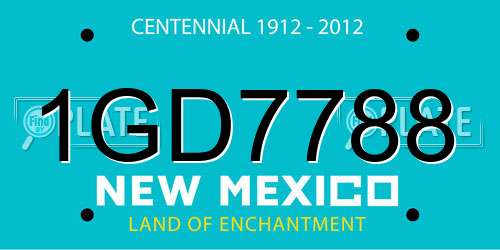 1GD7788 New Mexico License Plate