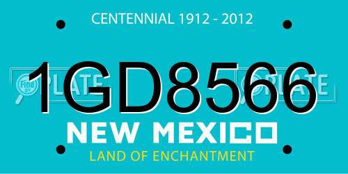 1GD8566 New Mexico License Plate