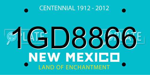 1GD8866 New Mexico License Plate