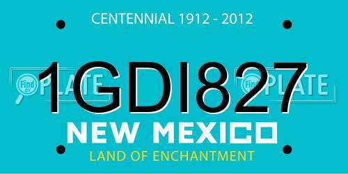 1GDI827 New Mexico License Plate