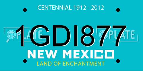 1GDI877 New Mexico License Plate