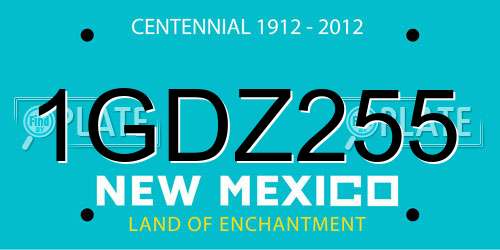 1GDZ255 New Mexico License Plate