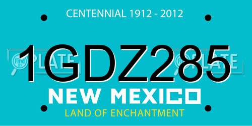 1GDZ285 New Mexico License Plate