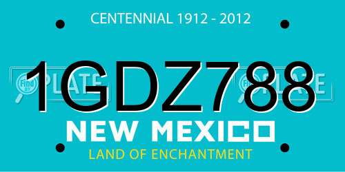 1GDZ788 New Mexico License Plate