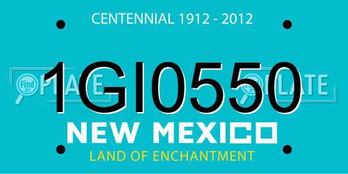 1GI0550 New Mexico License Plate