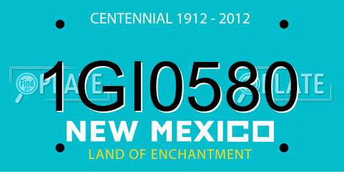1GI0580 New Mexico License Plate