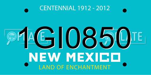 1GI0850 New Mexico License Plate