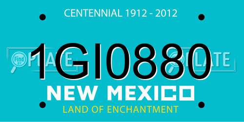 1GI0880 New Mexico License Plate