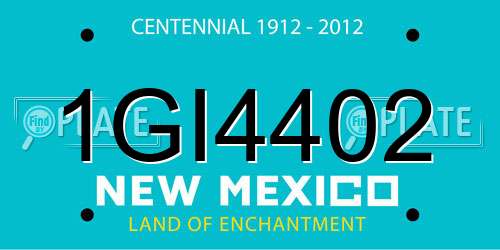 1GI4402 New Mexico License Plate