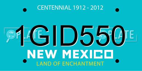 1GID550 New Mexico License Plate