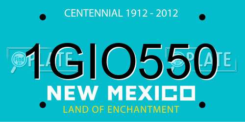 1GIO550 New Mexico License Plate