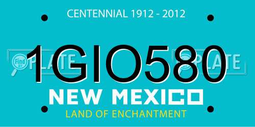 1GIO580 New Mexico License Plate