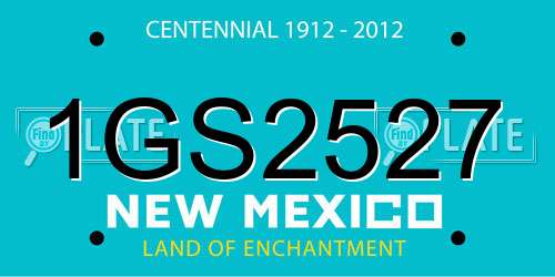 1GS2527 New Mexico License Plate