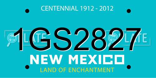 1GS2827 New Mexico License Plate