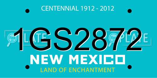 1GS2872 New Mexico License Plate