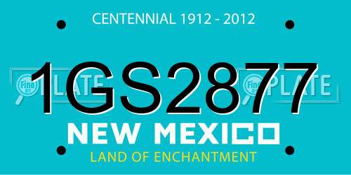 1GS2877 New Mexico License Plate
