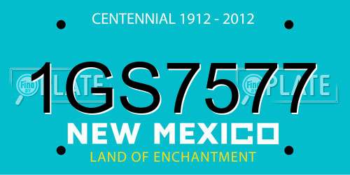 1GS7577 New Mexico License Plate