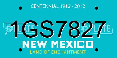 1GS7827 New Mexico License Plate