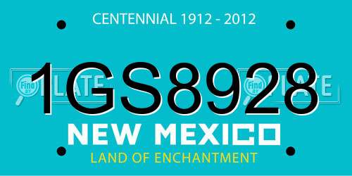 1GS8928 New Mexico License Plate