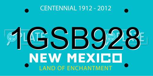 1GSB928 New Mexico License Plate