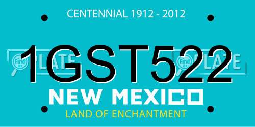 1GST522 New Mexico License Plate