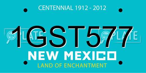 1GST577 New Mexico License Plate