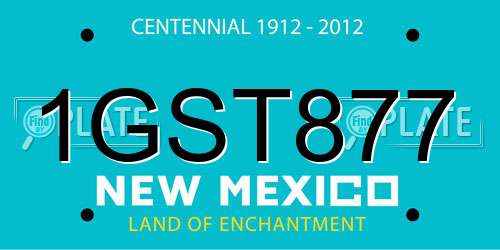 1GST877 New Mexico License Plate