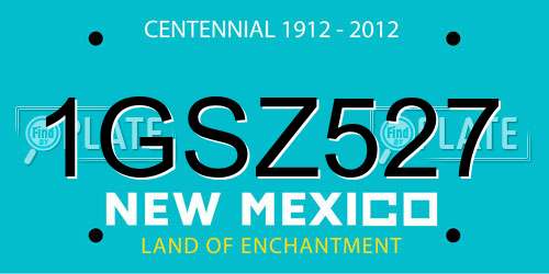 1GSZ527 New Mexico License Plate