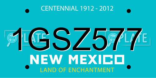 1GSZ577 New Mexico License Plate