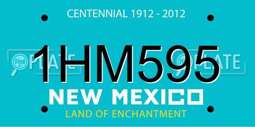 1HM595 New Mexico License Plate