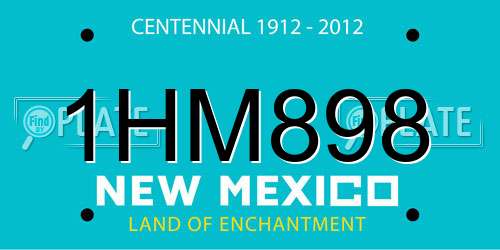 1HM898 New Mexico License Plate