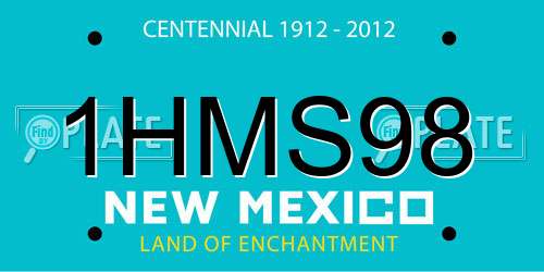 1HMS98 New Mexico License Plate