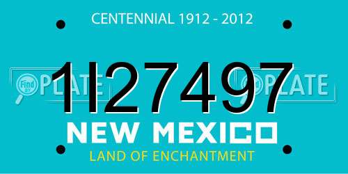 1I27497 New Mexico License Plate