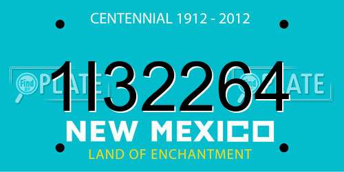 1I32264 New Mexico License Plate