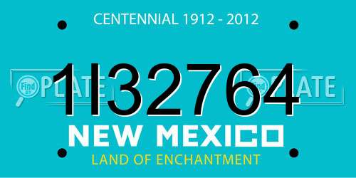 1I32764 New Mexico License Plate