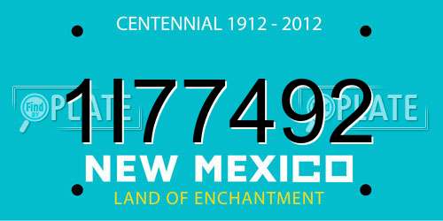 1I77492 New Mexico License Plate