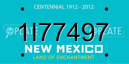 1I77497 New Mexico License Plate
