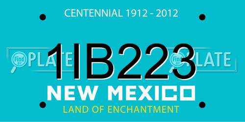 1IB223 New Mexico License Plate