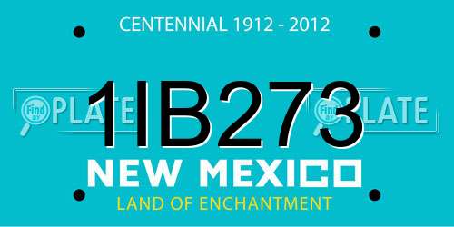 1IB273 New Mexico License Plate