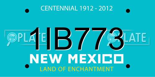 1IB773 New Mexico License Plate
