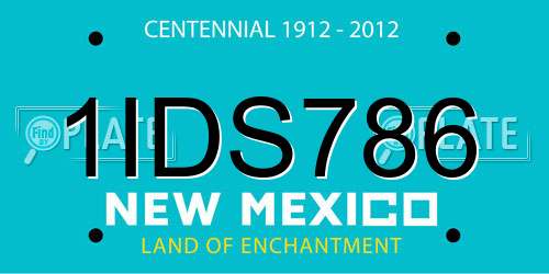 1IDS786 New Mexico License Plate