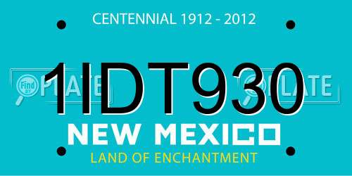 1IDT930 New Mexico License Plate