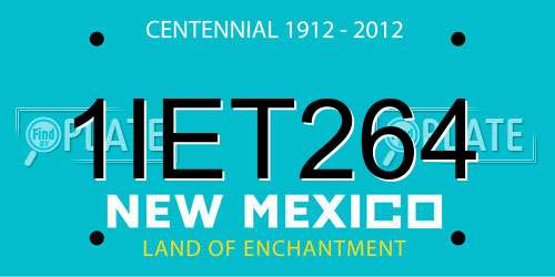 1IET264 New Mexico License Plate