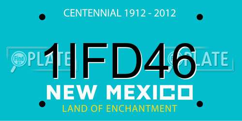 1IFD46 New Mexico License Plate