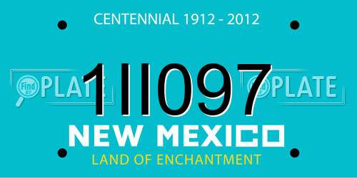 1II097 New Mexico License Plate