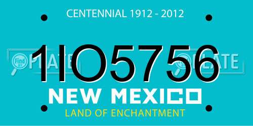 1IO5756 New Mexico License Plate