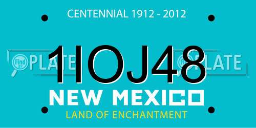 1IOJ48 New Mexico License Plate