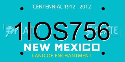 1IOS756 New Mexico License Plate